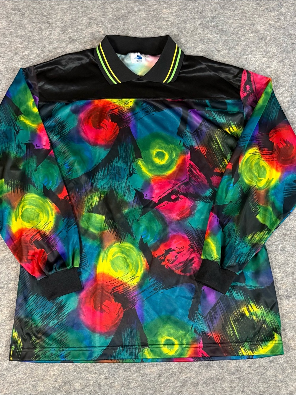 Vintage 90's USA High 5 Sportswear Soccer Goalie Jersey Colorful Large